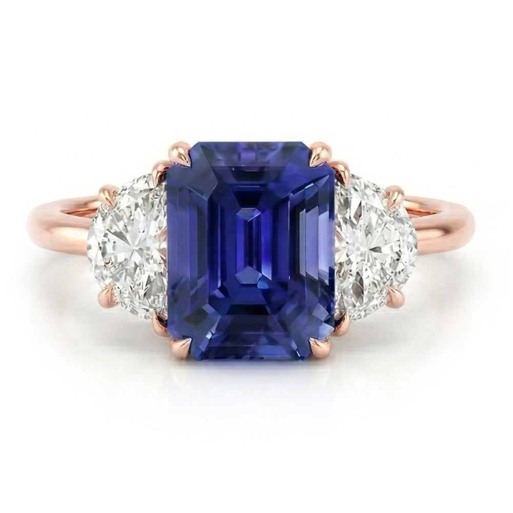 echter baguette diamant 4Karat ring Seitenansicht