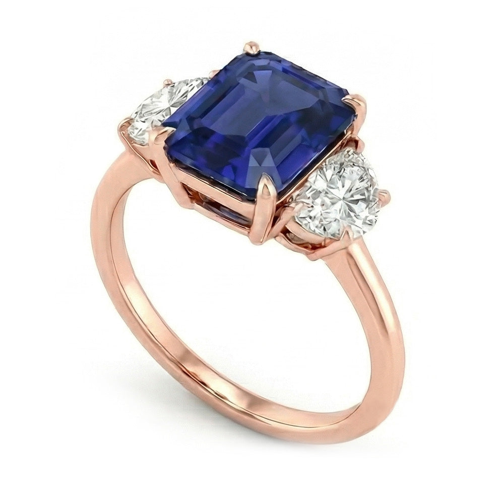 echter baguette diamant 4Karat ring Detailansicht