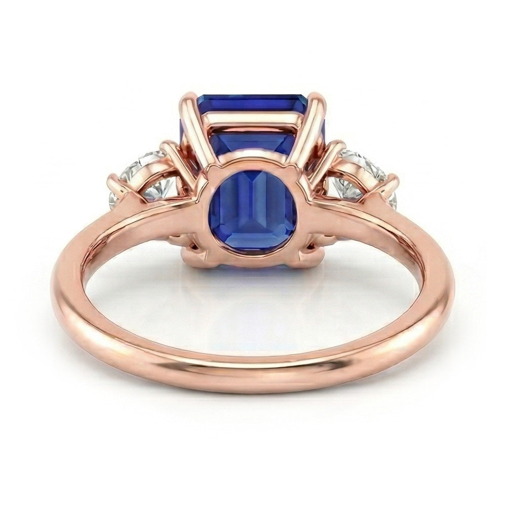 echter baguette diamant 4Karat ring Profilansicht