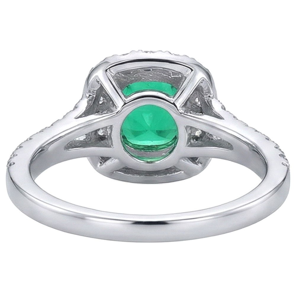 Zeitloser Smaragd Edelstein-Ring 2,50 Karat – Draufsicht
