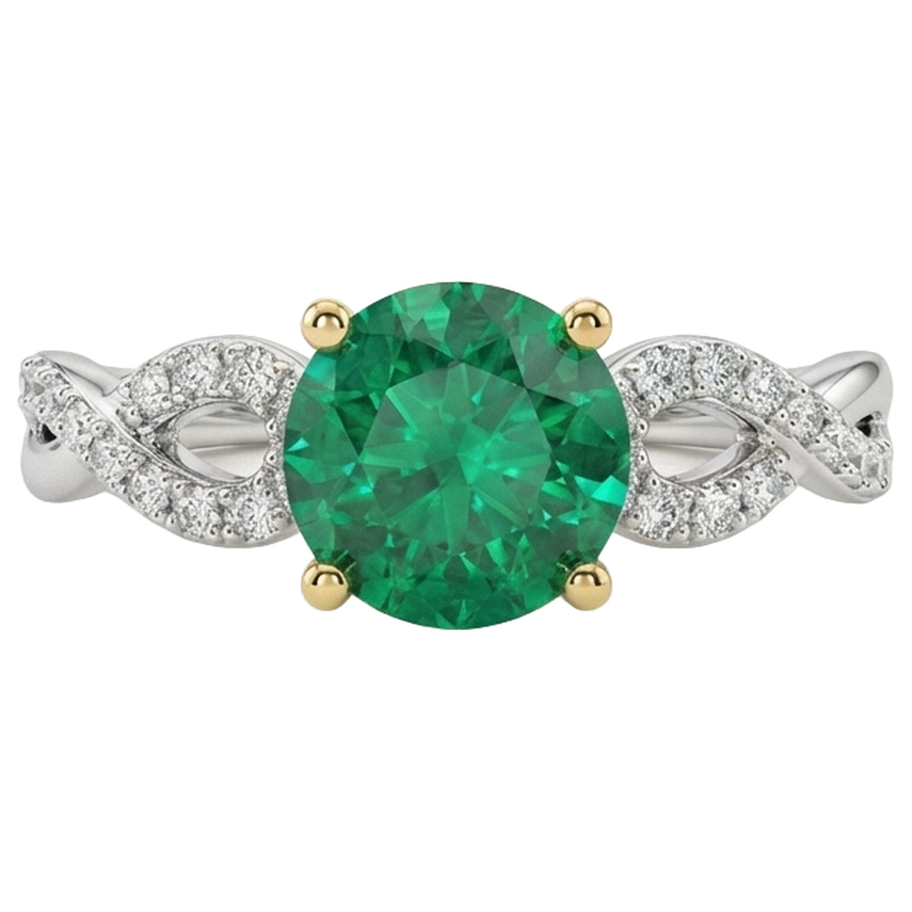 Edler Farbstein-Ring 1,50 Karat – Seitenansicht