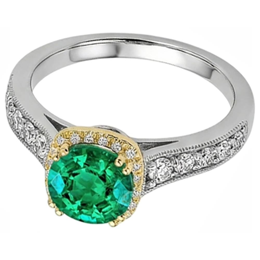 Handgemachter Schmuckstein-Ring 2,50 Karat – Draufsicht