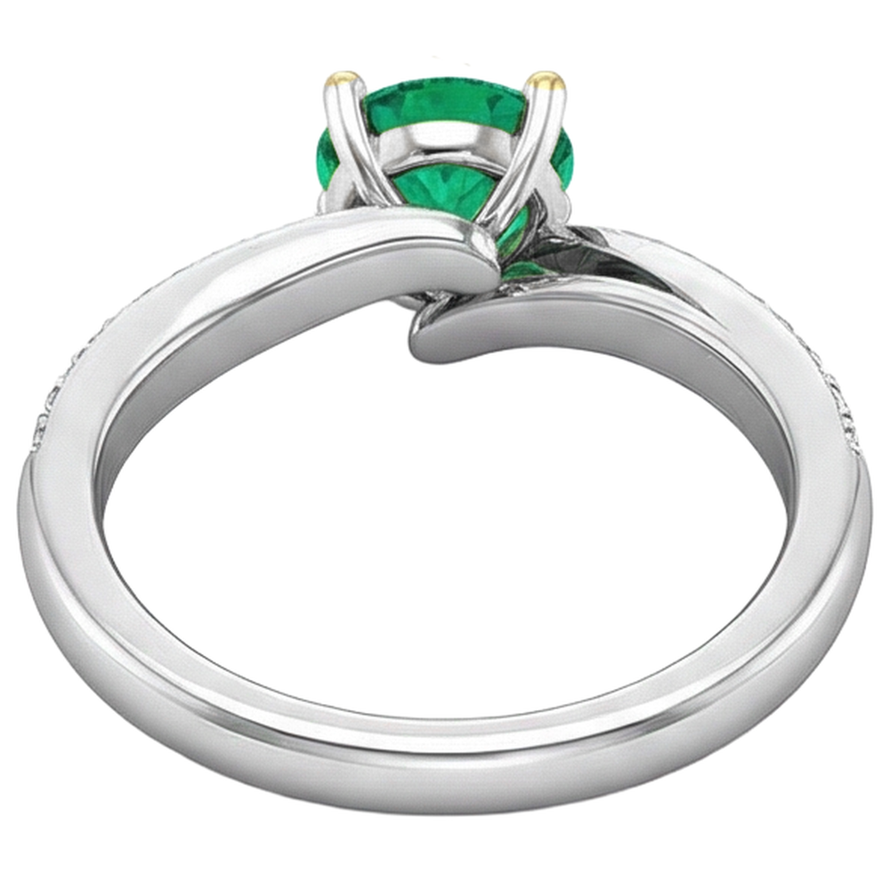 Handgefertigter Schmuckstein-Ring 2 Karat – Rückansicht