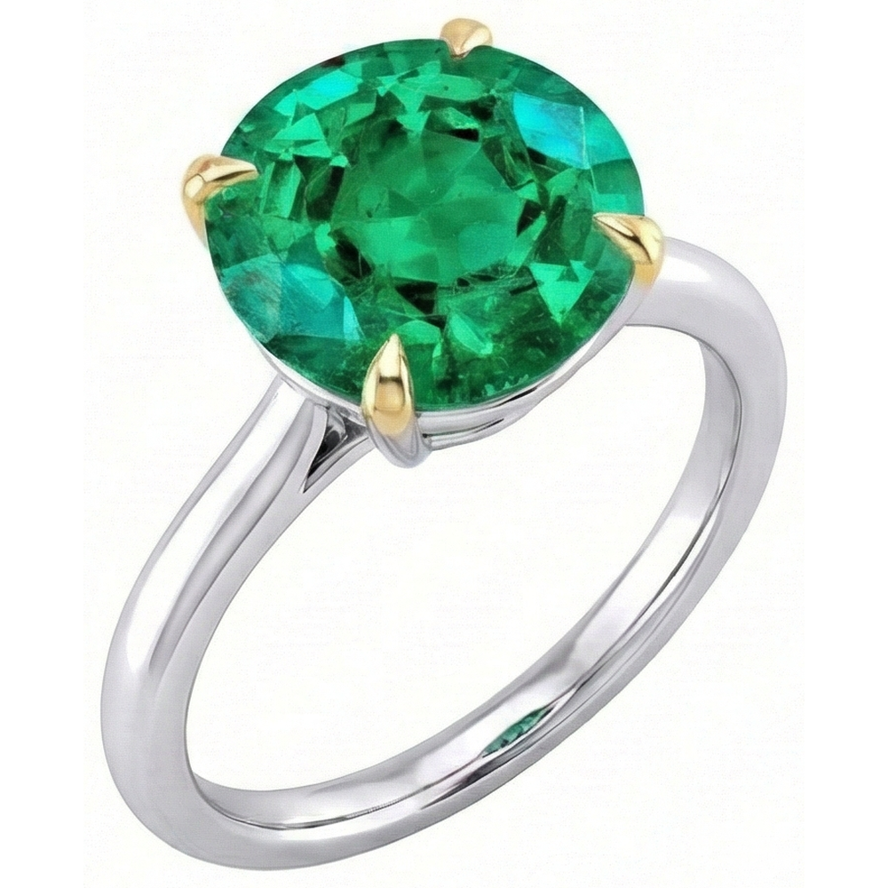 Handgemachter Edelstein-Ring 4 Karat – Frontansicht