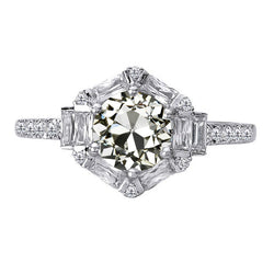 Funkelnder Antik-Kissen-Schliff Edler Diamant Halo-Ring – 1,50