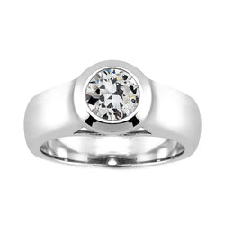 Echter Diamant Solitär-Verlobungsring 2 Karat – 14K Weißgold
