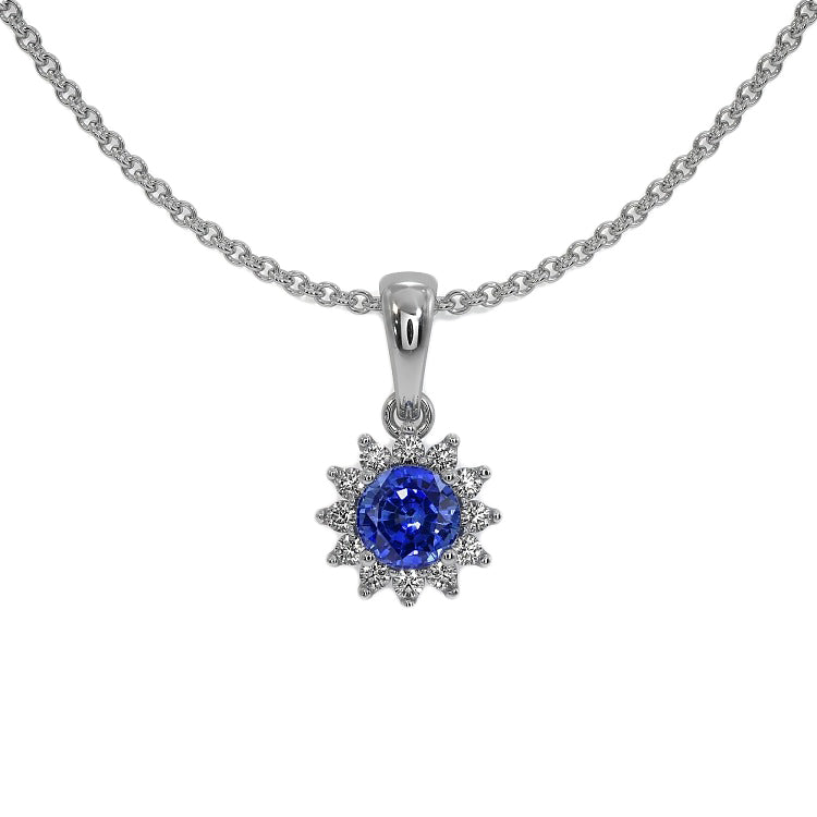 Luxuriöser Royalblauer Saphir Edelstein-Anhänger 1 Karat – Hauptansicht