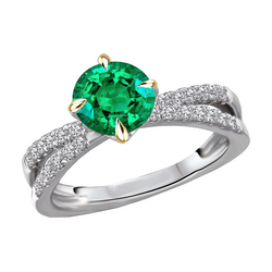 Adler Kolumbianischer Smaragd Edelstein-Ring 2,50 Karat – 14