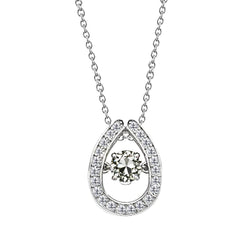 Old Mine Cut Diamant Hänge-Anhänger in 14K Weißgold – 2 Karat