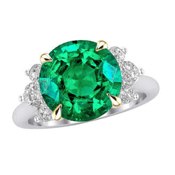 GIA-Geprüft Edler Smaragd Schmuckstein-Ring 4 Karat