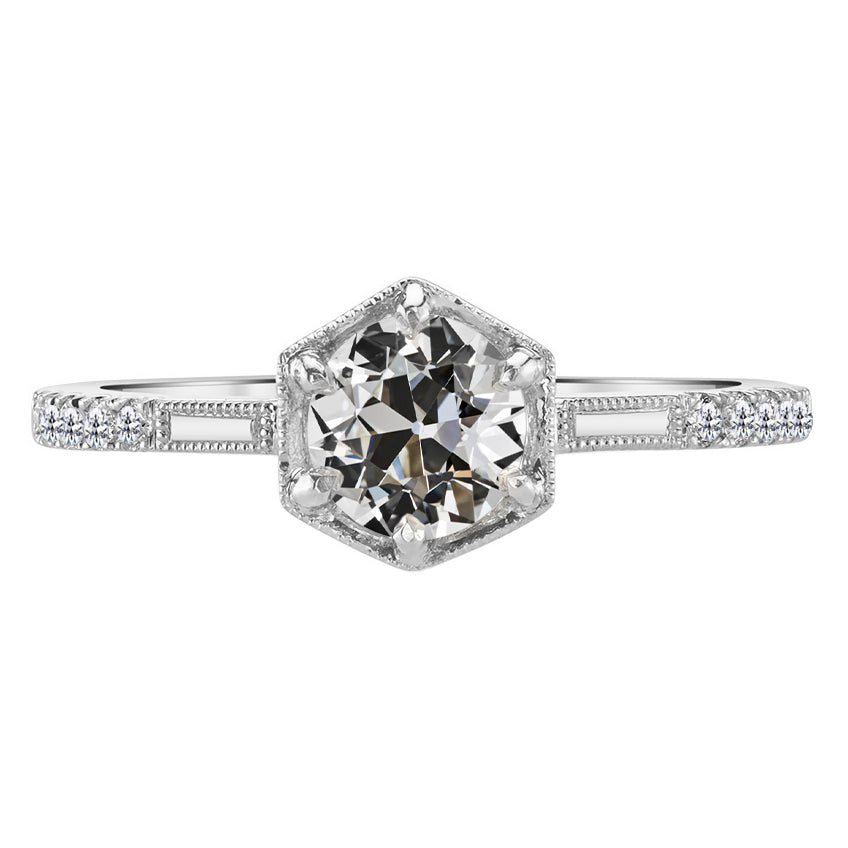 Brillanter Edler Diamant Solitär-Ring mit Akzenten 3 Karat – Hauptansicht