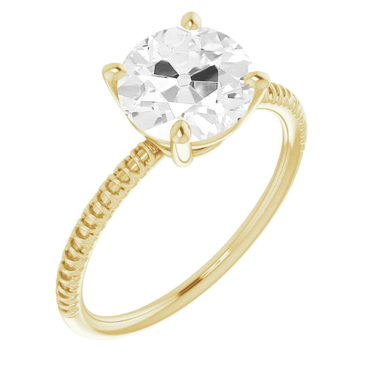 Natürlicher Brillant Einzelstein-Ring – Hauptansicht