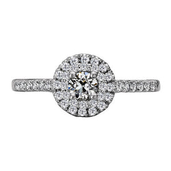 Handgemachter Halo-Verlobungsring – Edler Diamant 2,50 Karat von