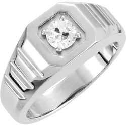 Edler Diamant im Old Mine Cut Solitär-Ring 2 Karat – 14 Karat