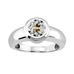Old Mine Cut Solitär-Ring – Edler Diamant 2 Karat 14 Karat