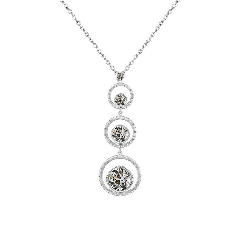 Anhänger 14K Weißgold mit Edler Diamant – Hauptansicht