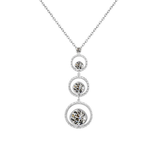 Anhänger 14K Weißgold mit Edler Diamant – Hauptansicht