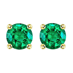 Bicolor 14K Gold GIA-Zertifiziert Kolumbianischer Smaragd