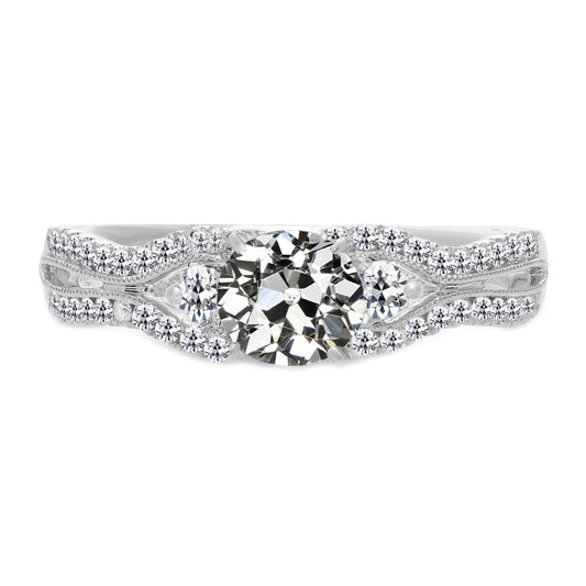 Luxuriöser Edler Diamant Akzent-Solitär-Ring 2,50 Karat – Hauptansicht