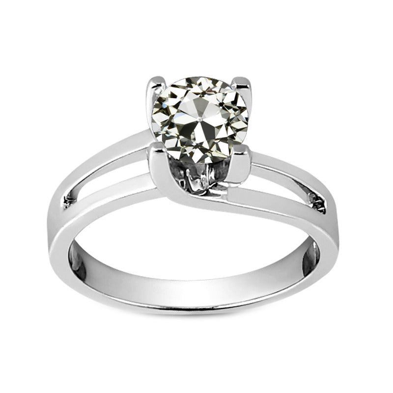 Authentischer Diamant Solitär-Ring – Hauptansicht