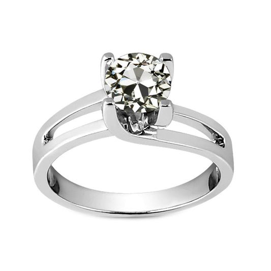 Authentischer Diamant Solitär-Ring – Hauptansicht