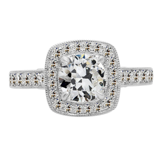 Erdgewonnener Brillant Halo-Fassung Ring – Hauptansicht