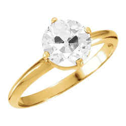 Feiner Brillant Solitär-Verlobungsring 3,50 Karat – 14 Karat
