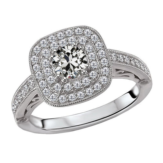 Zeitloser Brillant Halo-Fassung Ring 2,50 Karat – Hauptansicht