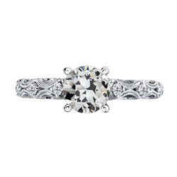 Luxuriöser Solitär mit Seitensteinen mit Jubiläumsring Diamant