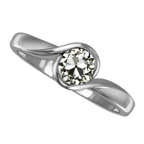 Echter Edler Diamant Solitär-Ring 1,50 Karat 14 Karat Weißgold – Hauptansicht