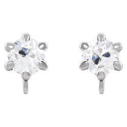 Erdgewonnener Diamant Ohrstecker 4 Karat – 14K Weißgold