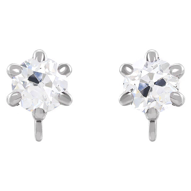 Ohrstecker 14K Weißgold mit Diamant – Hauptansicht