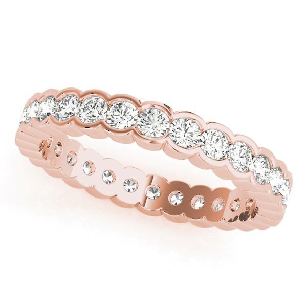 Brillant Brillantschliff Eternity Band in 14K Roségold – Hauptansicht