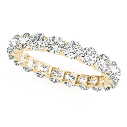 Edler Diamant Eternity Band 3 Karat 14K Gelbgold – Hauptansicht