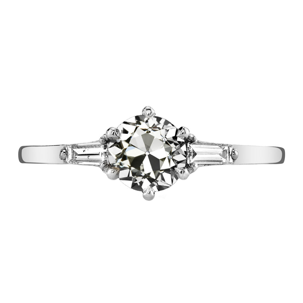 Authentischer Brillant Drei-Stein-Ring – Hauptansicht