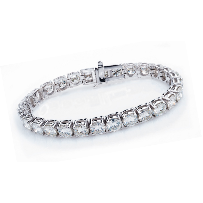 Brillantschliff Edler Diamant Ring in 14 Karat Weißgold – Frontansicht