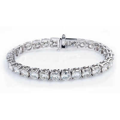 Edler Diamant Ketten-Armband 12,00-Karat 14 Karat Weißgold – Hauptansicht