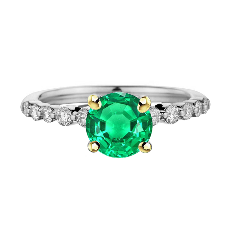 Luxuriöser Kolumbianischer Smaragd Edelstein-Ring 2 Karat – Hauptansicht