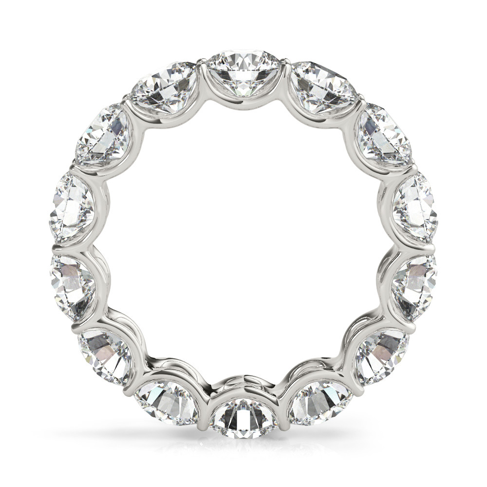 Diamant Eternity Band 5,60-Karat 14K Weißgold – Frontansicht
