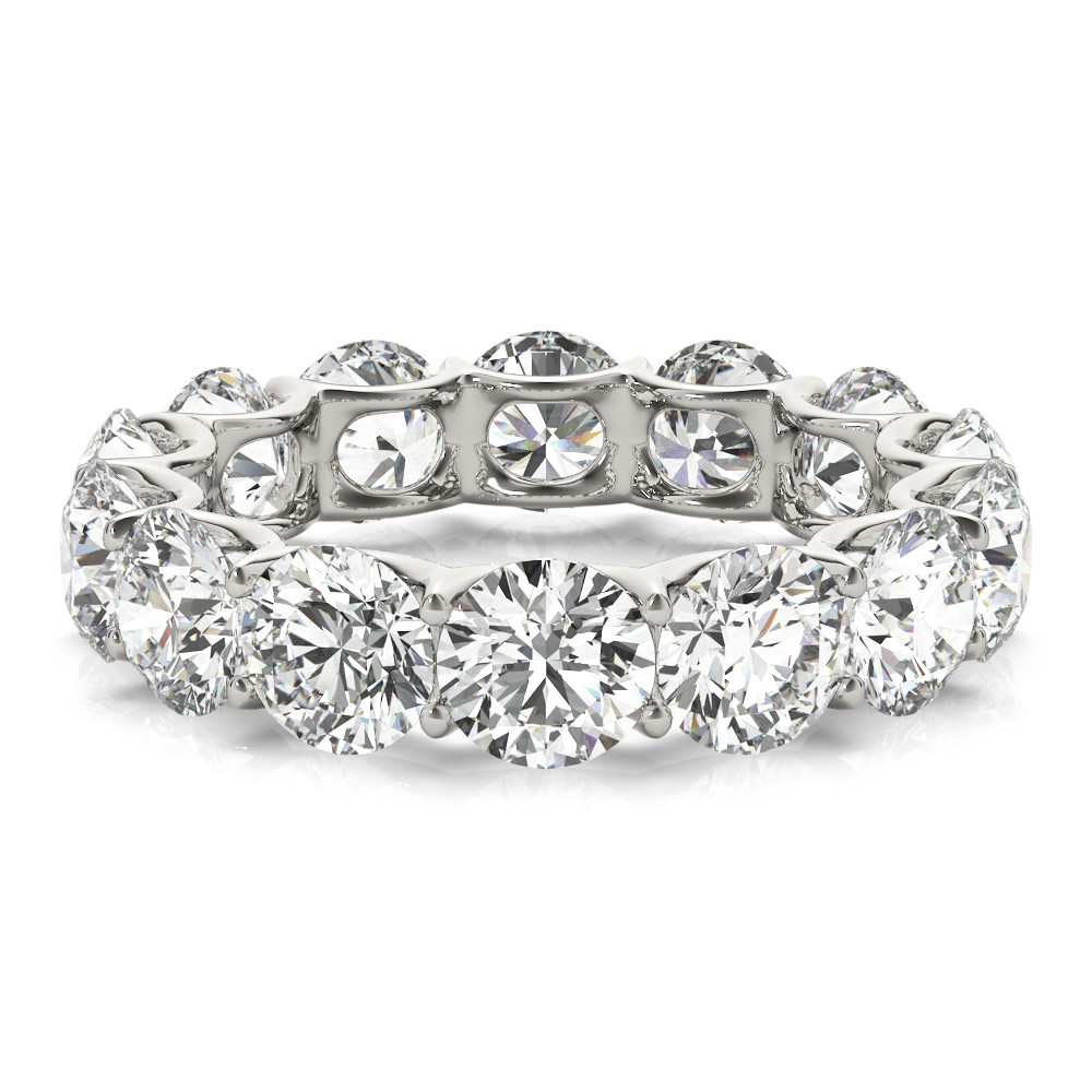 Diamant Eternity Band 5,60 Karat 14K Weißgold – Seitenansicht