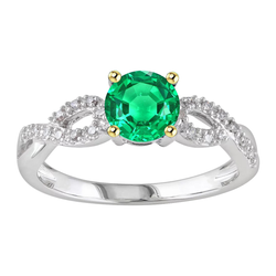Edler Farbstein-Ring mit GIA-Zertifiziert Edler Smaragd – 1,50