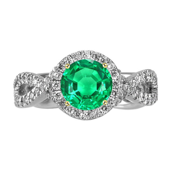 Smaragd Farbstein-Ring – GIA-Geprüft 2,50 Karat Bicolor 14K Gold