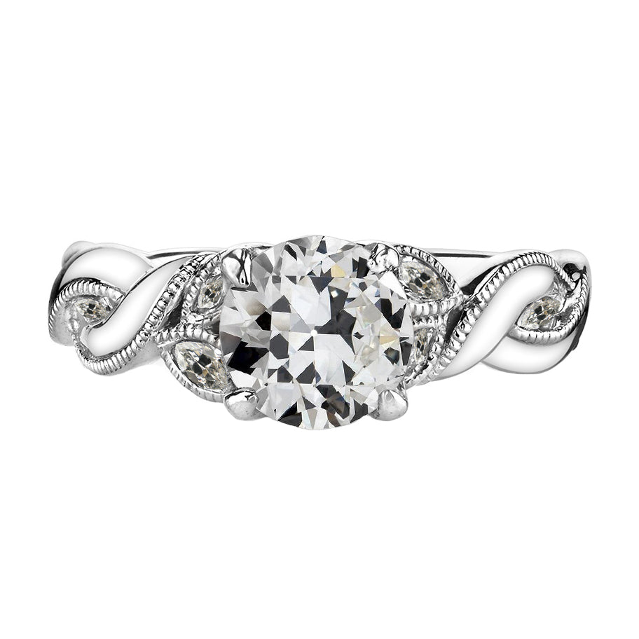 Antragsring 14K Weißgold mit Edler Diamant – Hauptansicht