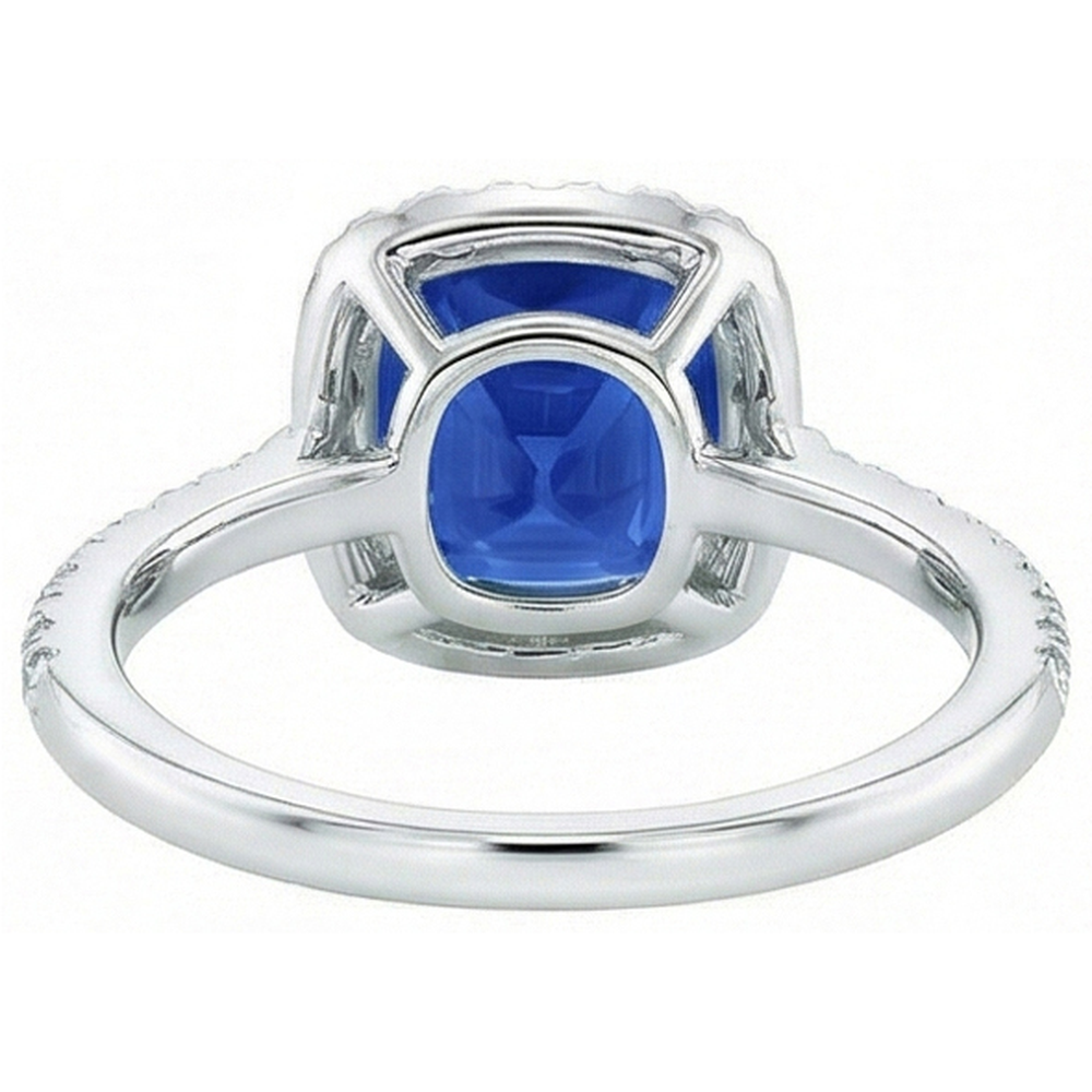 echter round saphir 2.50Karat ring auf Weiß