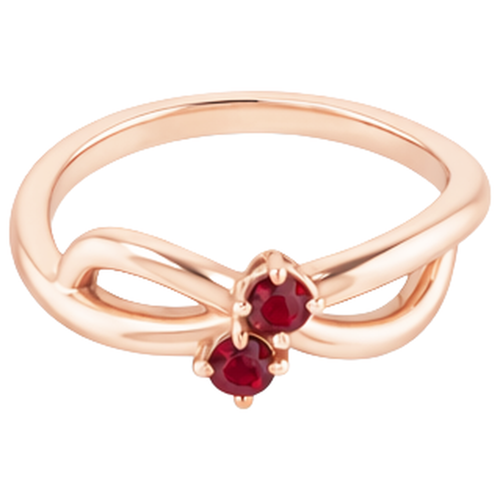 echter round rubin 0.20Karat ring Detailansicht