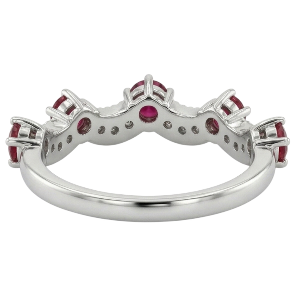echter round rubin 2Karat ring Profilansicht