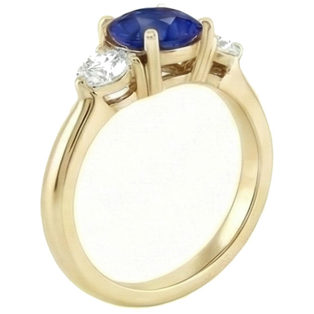 echter round diamant 2Karat ring Draufsicht