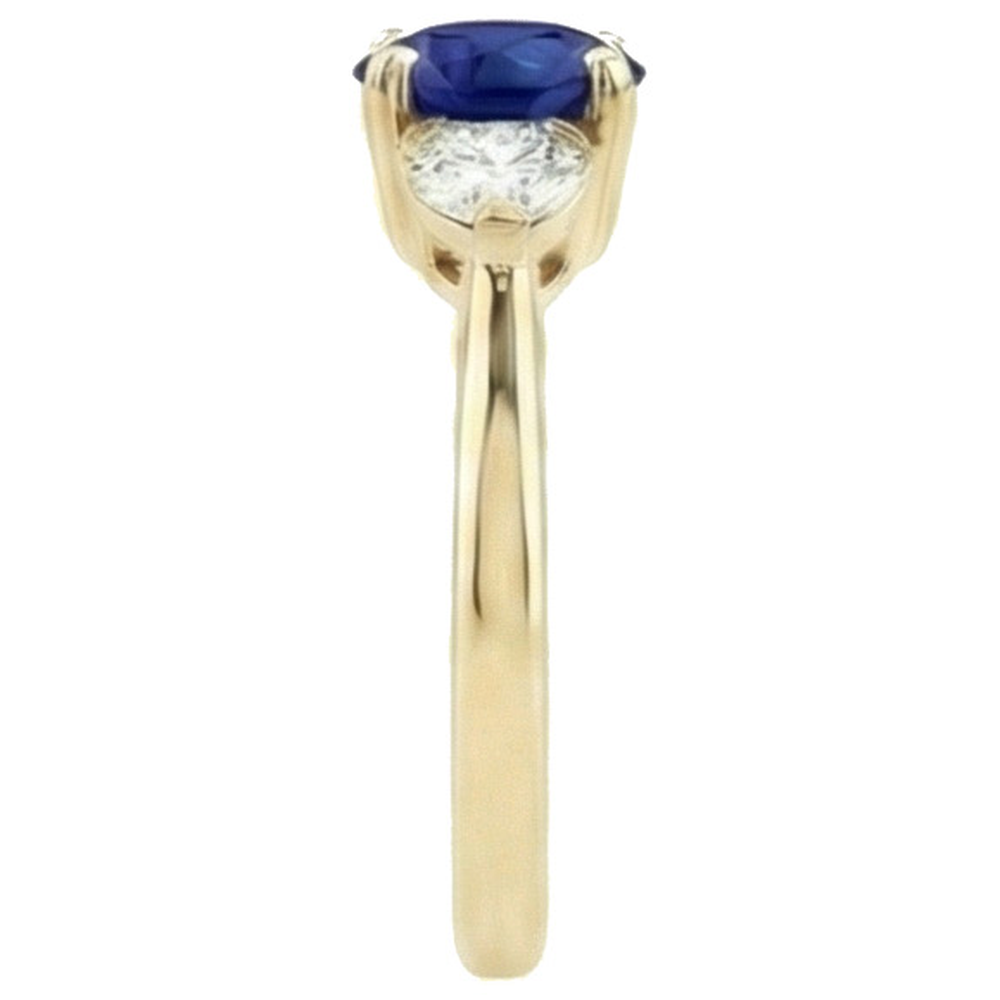echter round diamant 2Karat ring Profilansicht