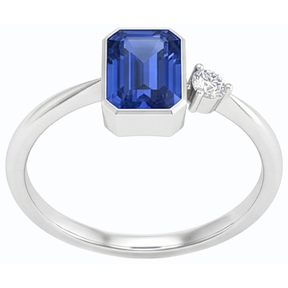 echter baguette diamant 1.75Karat ring Draufsicht