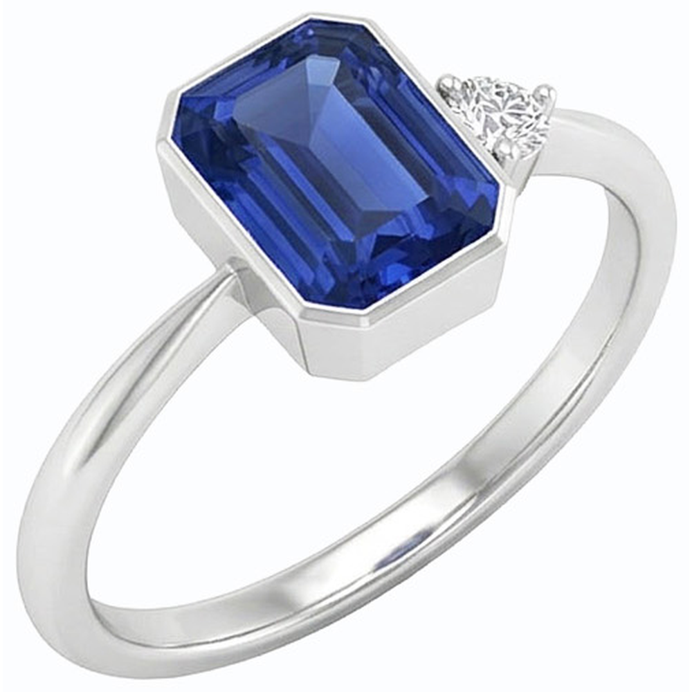 echter baguette diamant 1.75Karat ring Vorderansicht